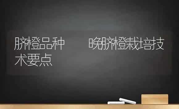 脐橙品种――晚脐橙栽培技术要点 | 植物科普