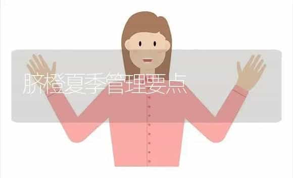 脐橙夏季管理要点 | 植物科普