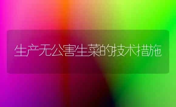生产无公害生菜的技术措施 | 植物科普