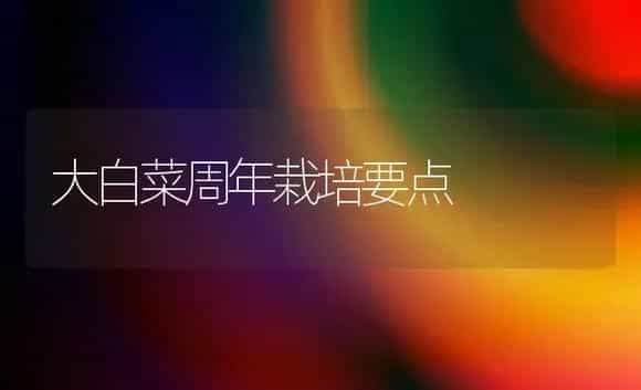 大白菜周年栽培要点 | 植物科普