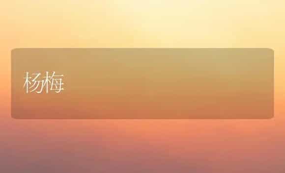 杨梅 | 植物科普