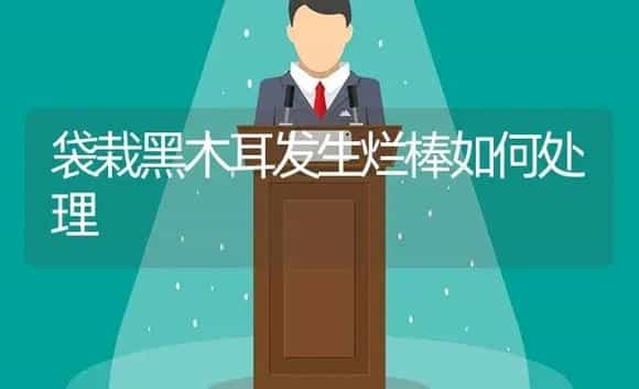 袋栽黑木耳发生烂棒如何处理 | 植物科普