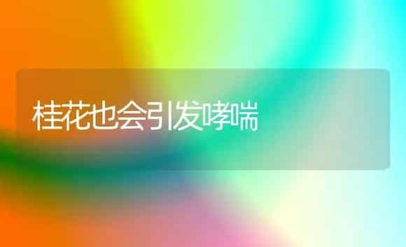 桂花也会引发哮喘 | 植物科普