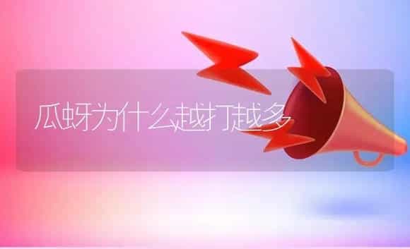 瓜蚜为什么越打越多 | 植物资料