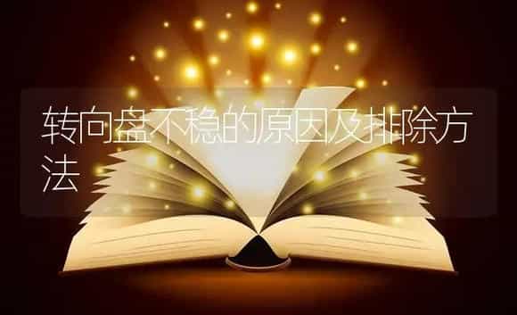 转向盘不稳的原因及排除方法 | 农资农机