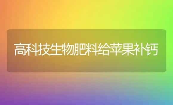 高科技生物肥料给苹果补钙 | 植物肥料