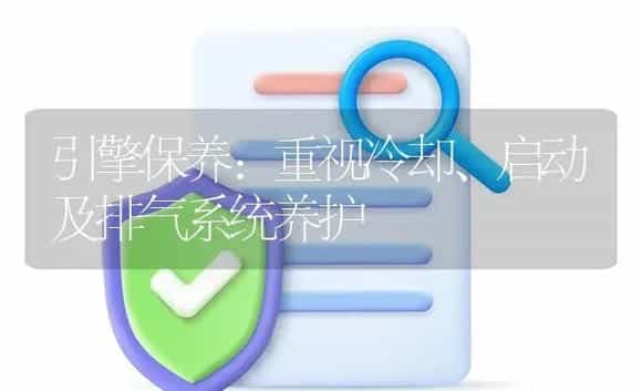 引擎保养:重视冷却、启动及排气系统养护 | 农资农机