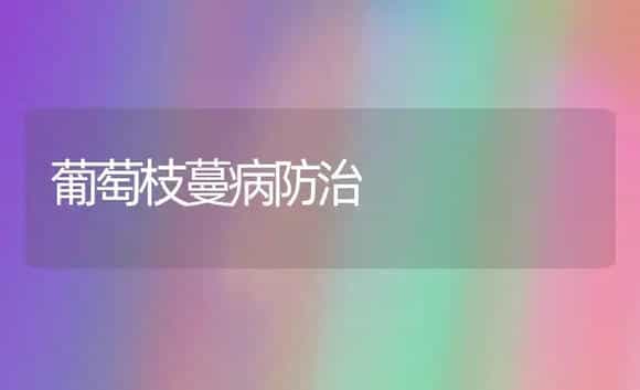 葡萄枝蔓病防治 | 植物病虫害