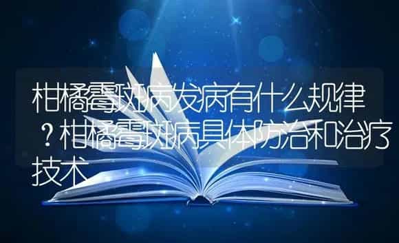柑橘霉斑病发病有什么规律？柑橘霉斑病具体防治和治疗技术 | 蔬菜种植