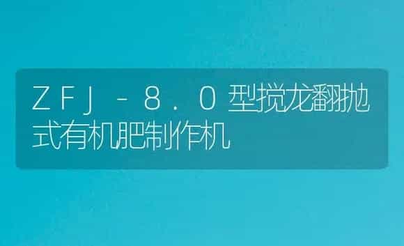 ZFJ-8.0型搅龙翻抛式有机肥制作机 | 农资农机