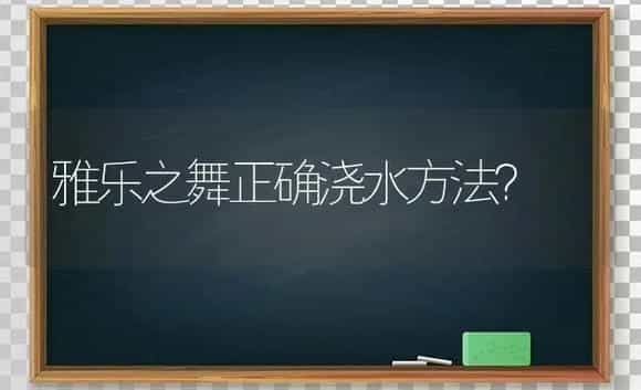 雅乐之舞正确浇水方法？ | 多肉养殖