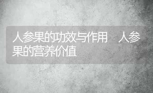 人参果的功效与作用 人参果的营养价值 | 药材种植