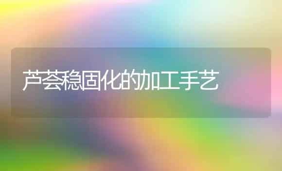 芦荟稳固化的加工手艺 | 家庭养花