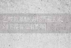 乙羧氟草醚使用范围玉米,对下茬有没有影响