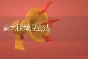 春大棚增温五法
