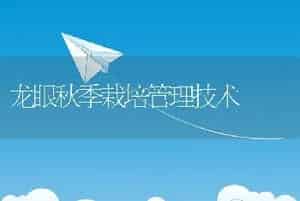 龙眼秋季栽培管理技术