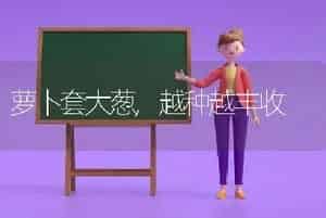 萝卜套大葱,越种越丰收