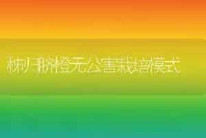 秭归脐橙无公害栽培模式