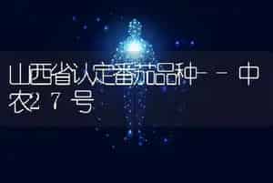 山西省认定番茄品种--中农27号