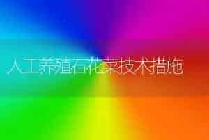 人工养殖石花菜技术措施