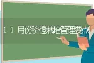 11月份脐橙栽培管理要点