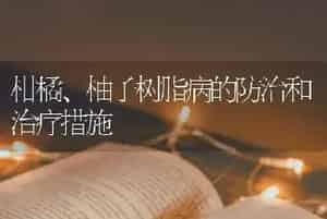 柑橘、柚子树脂病的防治和治疗措施