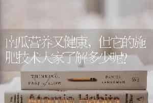 南瓜营养又健康，但它的施肥技术大家了解多少呢？