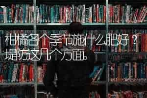 柑橘各个季节施什么肥好？堤防这几个方面。