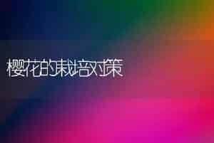 樱花的栽培对策