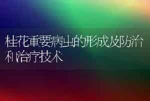 桂花重要病虫的形成及防治和治疗技术