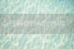 当归锈病防治和治疗对策