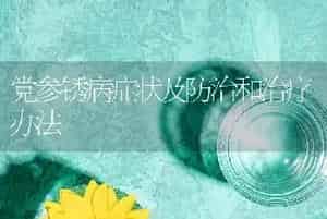 党参锈病症状及防治和治疗办法