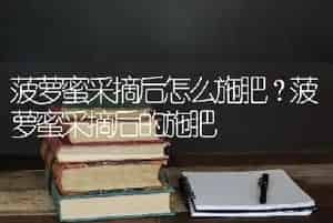菠萝蜜采摘后怎么施肥？菠萝蜜采摘后的施肥