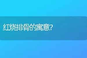 红烧排骨的寓意？