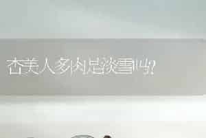 杏美人多肉是淡雪吗？