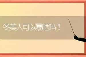 冬美人可以暴晒吗？