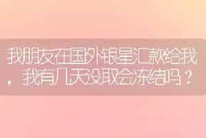 我朋友在国外银星汇款给我，我有几天没取会冻结吗？