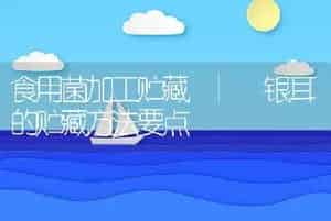 食用菌加工贮藏 | 银耳的贮藏方法要点